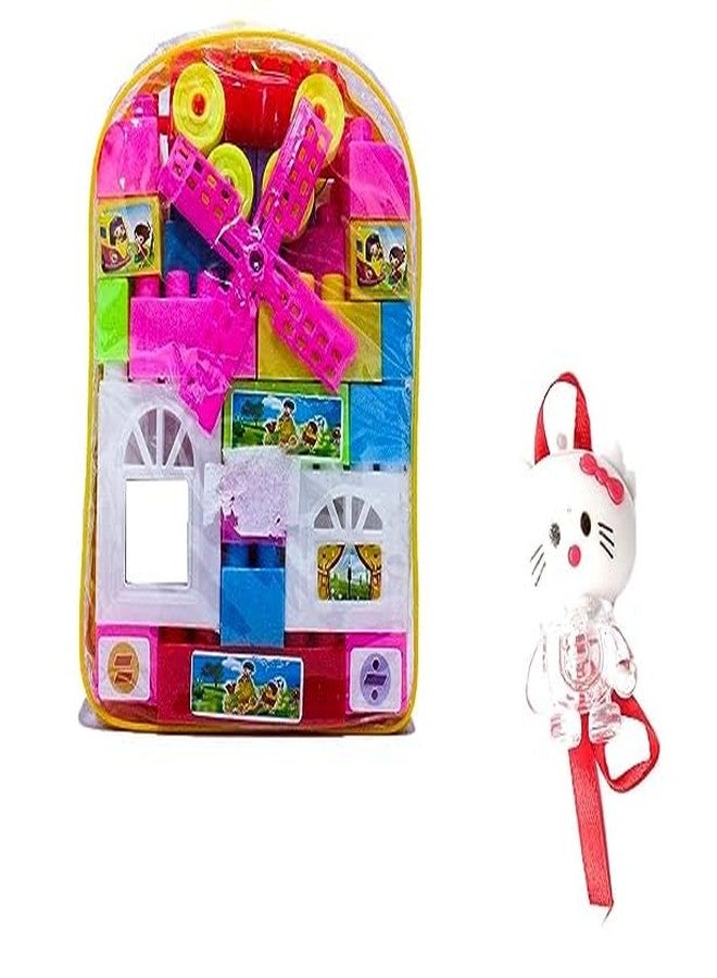Fully Multicolor Building Blocks Set with LED Rakhi for Kids Brother Rakshabandhan Gift - Image 1